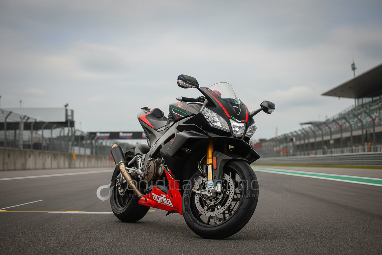 Aprilia on race track