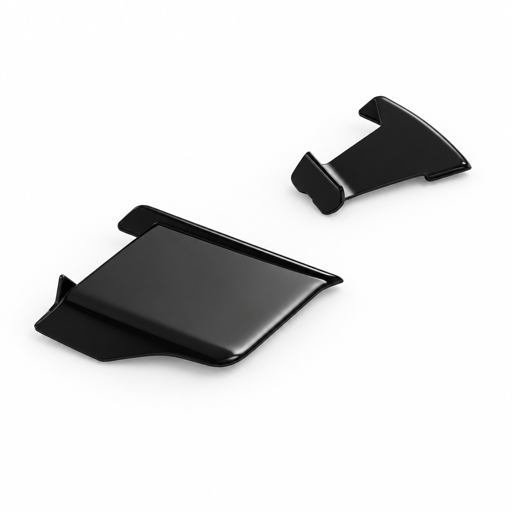 Black winglets in the supplied angle on a white studio background