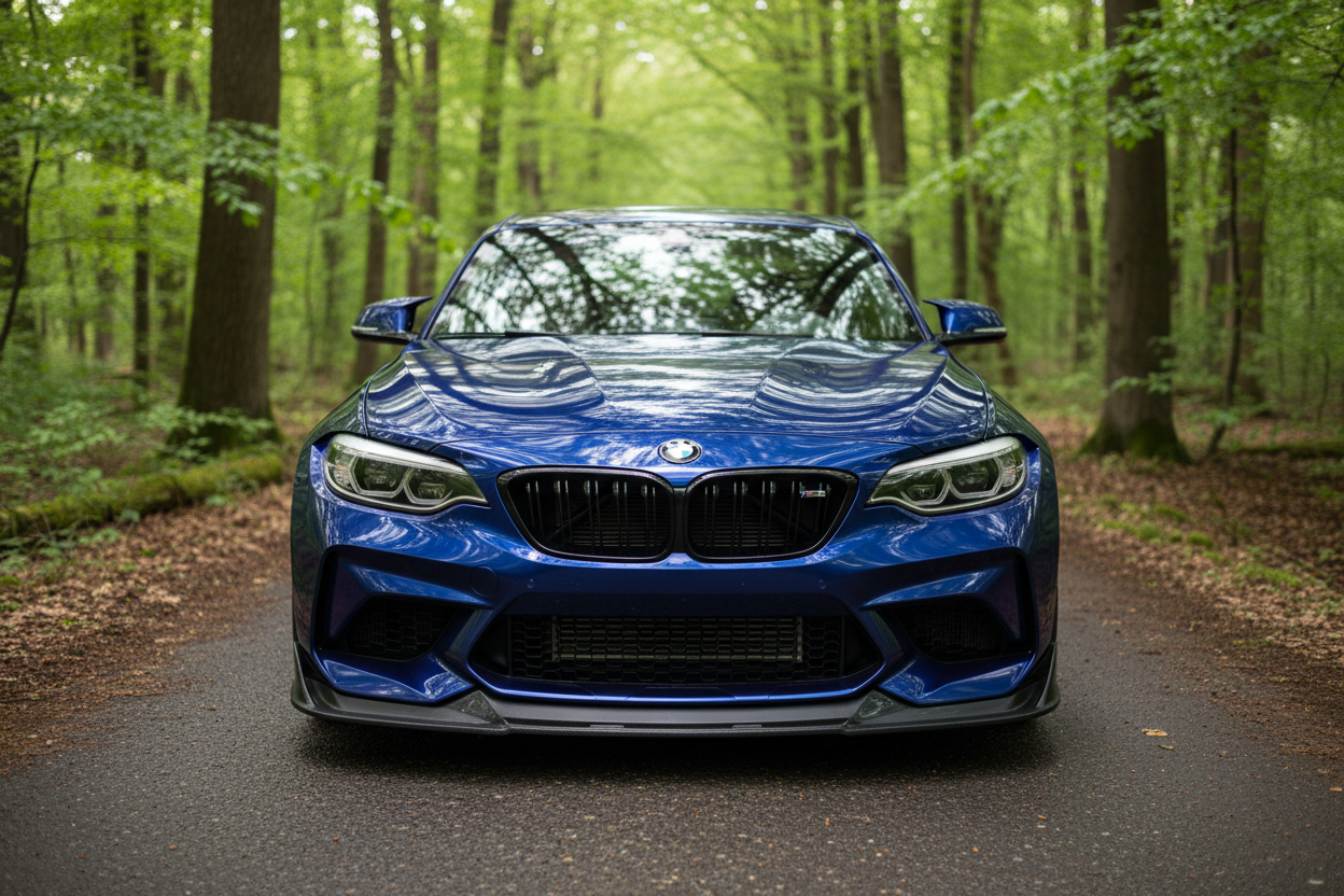 FRONT BUMPER SPLITTER LIP CS STYLE GLOSS BLACK FOR BMW 2 SERIES F87 M2 2015-2022