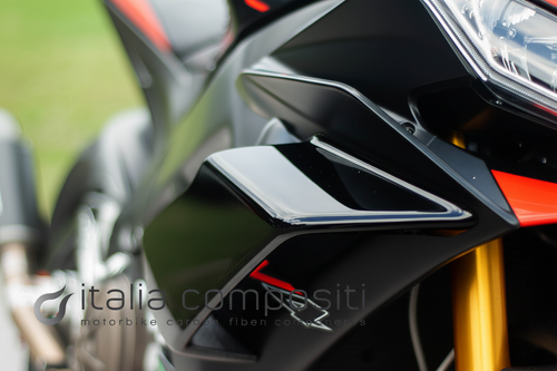 Gloss black motorcycle winglet