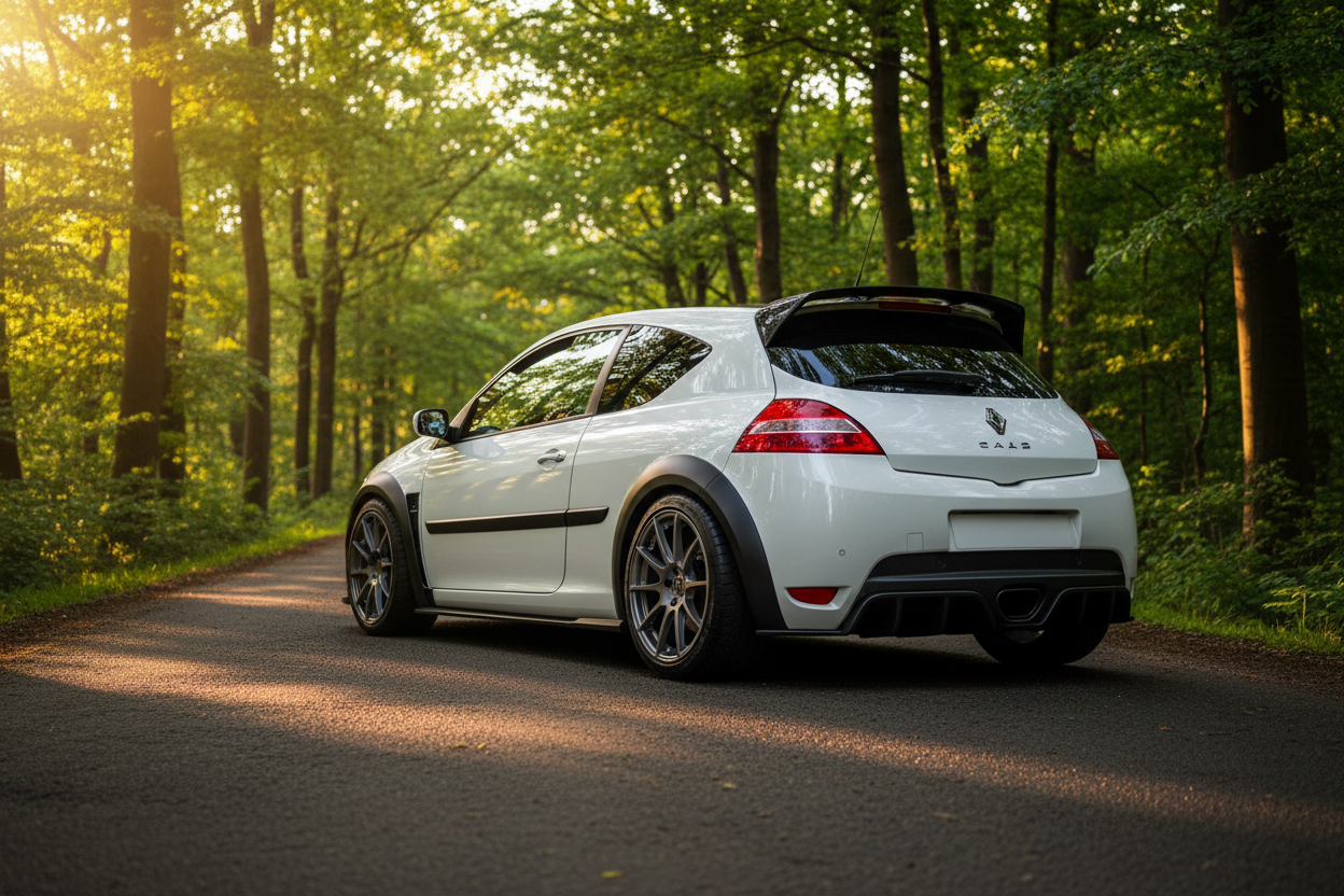 Renault Megane RS Mk2 Full Wide Body Kit - Three Quarter Rear