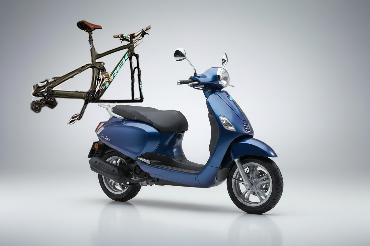 Universal Bicycle Carrier for Moped — Fits Most Mopeds with a Rear Rack
