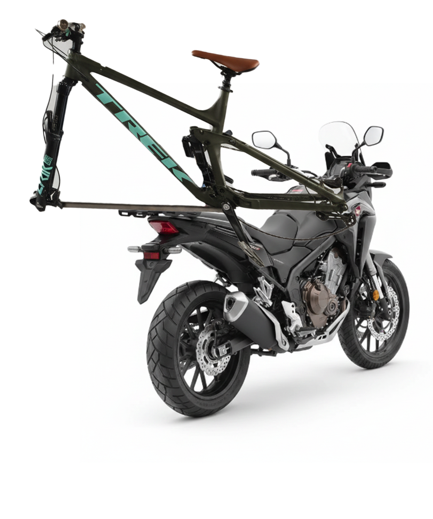 Universal Bicycle Carrier for Motorbike — Fits Most Rear Luggage Racks