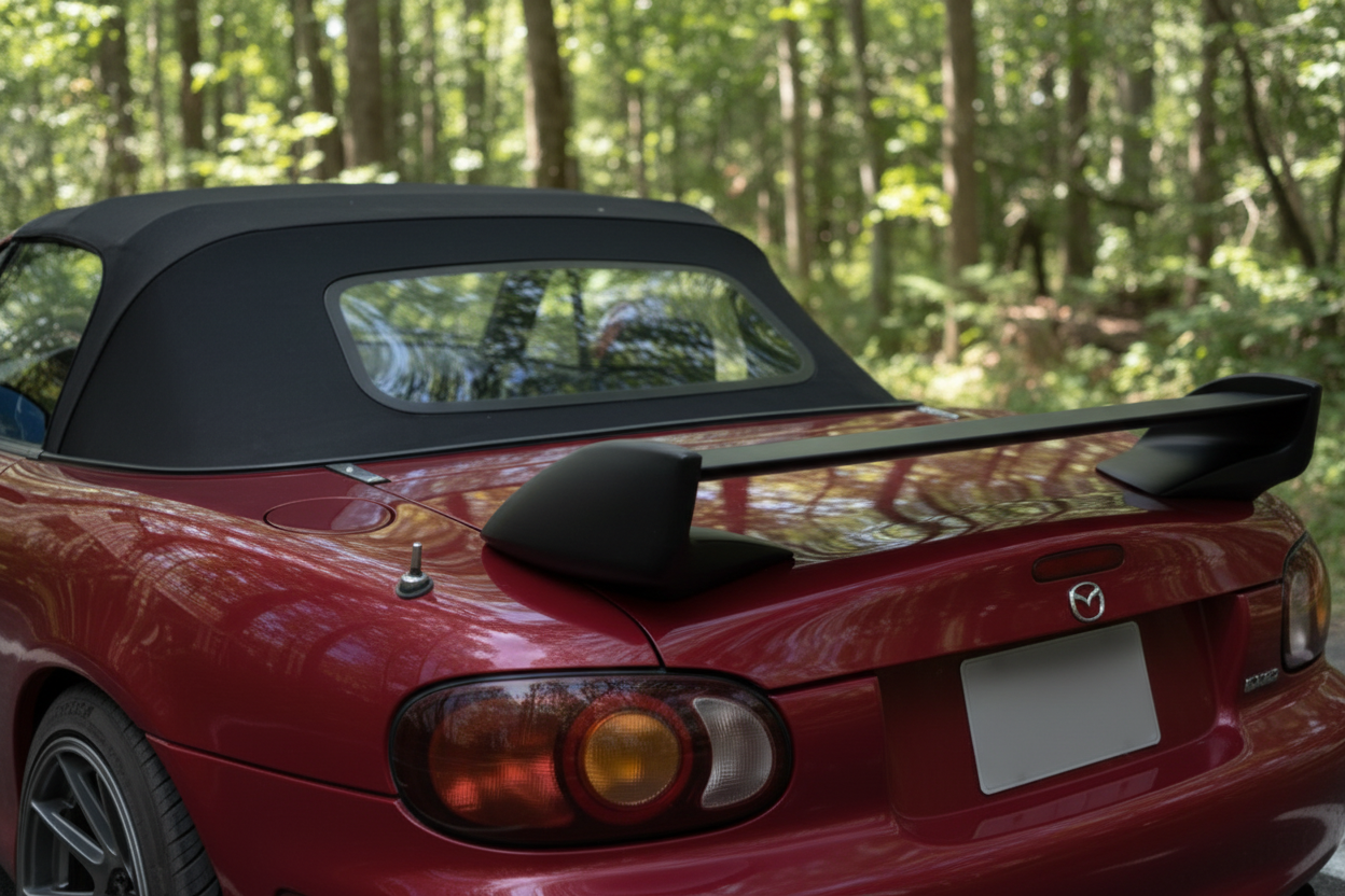For Mazda Miata MX-5 MK1 MK2 Gloss Rear Trunk GT Style Racing Spoiler Wing