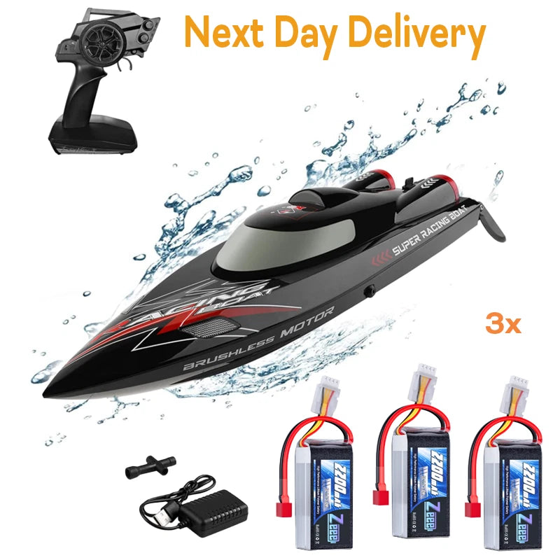 Wl916 RC boat, rc speed boat hobby grade toy 40mph fast rc boat
