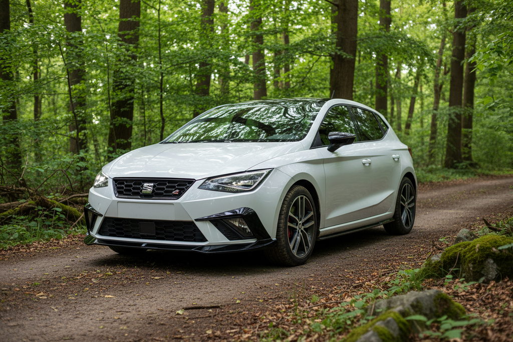 For Seat Ibiza FR MK5 2017-2021 Gloss Black Front Bumper Splitter Spoiler Lip UK