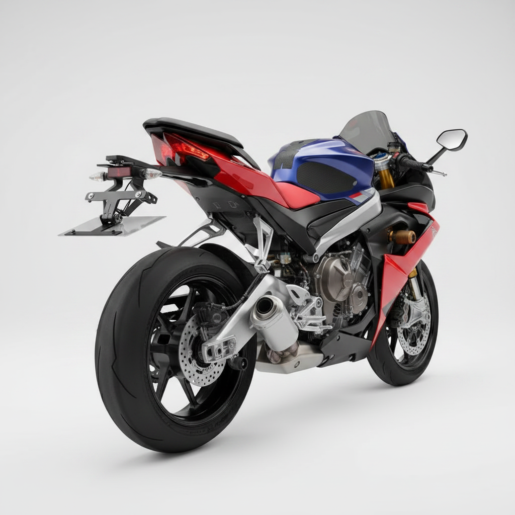 Universal Flip Plate on Motorcycle