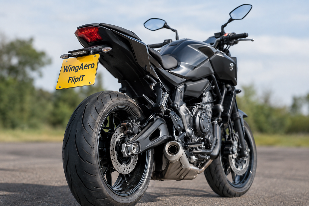Yamaha MT-07 rear three-quarter with tail tidy